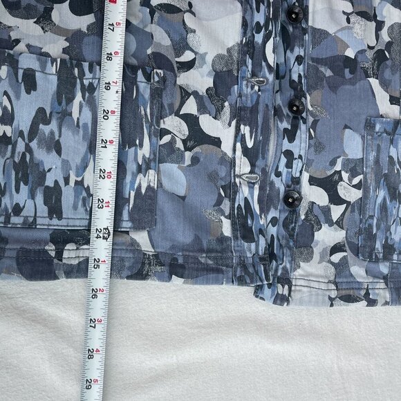 Logo by Lori Goldstein Petite Ink Camo Twill Utility Denim Jacket Pants Set 14P* - Picture 13 of 16